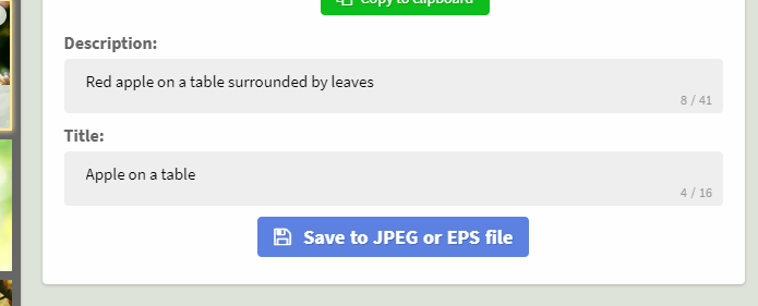 Save metadata to EPS files