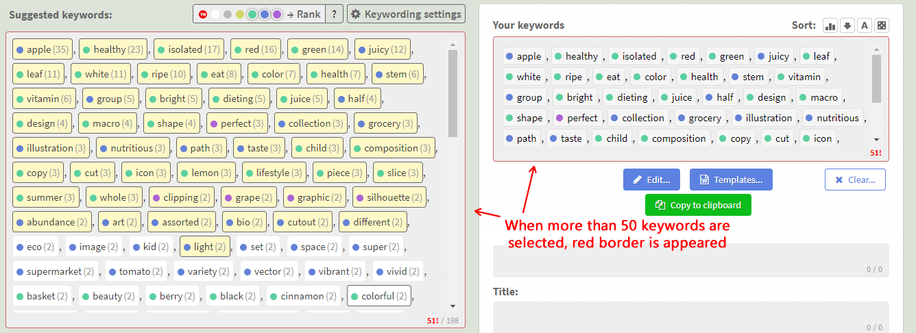 Too many keywords highlighting