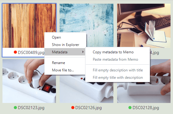 Context menu